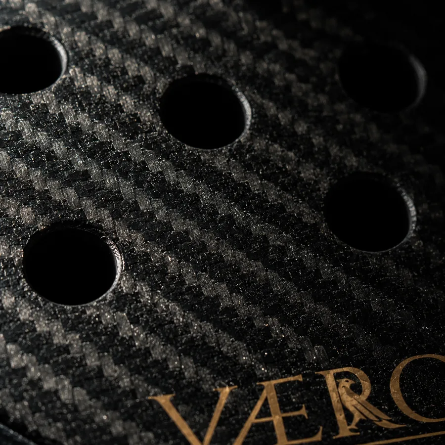 Close up of the 3K twill weave beneath the sandpaper texture